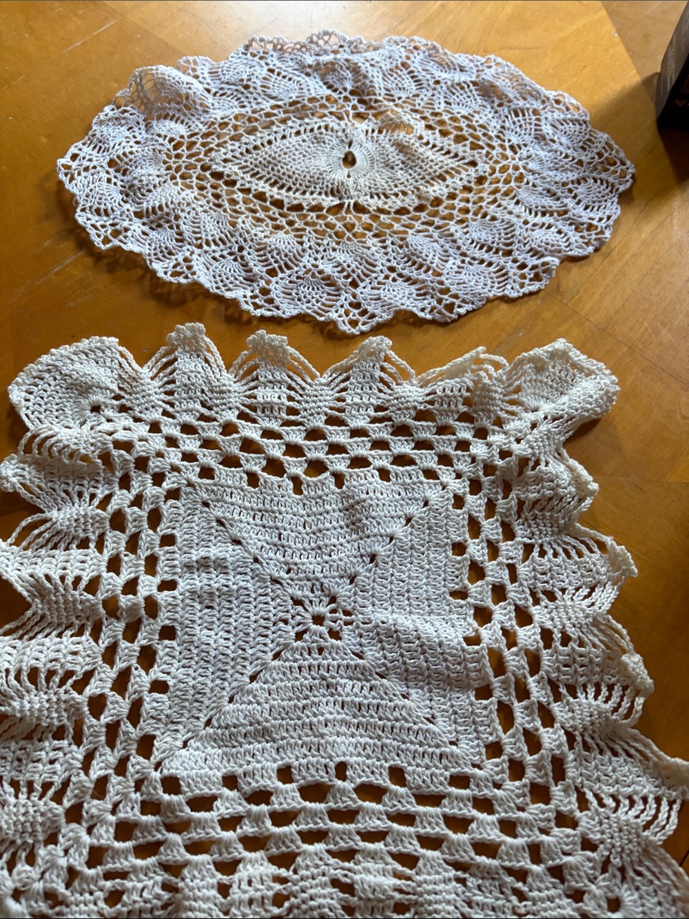 Classic White Crochet Doilies - Decorative Table Accents